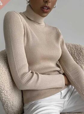 2022 Basic Turtleneck Women Sweaters Autumn Winter ops Slim