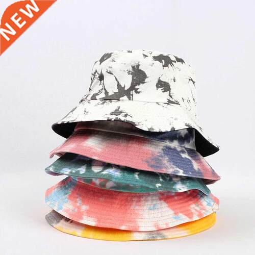 Double-sided Wearing Cap Visor Rainbow Color Bucket Hat Men