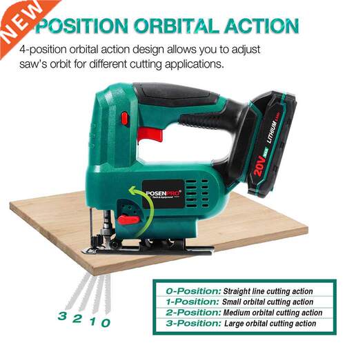 20V Electric Saw Cordless Jig Saw 3 Orbital Straight Cut Wi