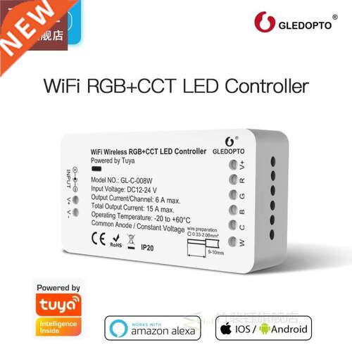 Tuya Smart Home LED Strip CCT RGBW Controller DC12V-24V Comp