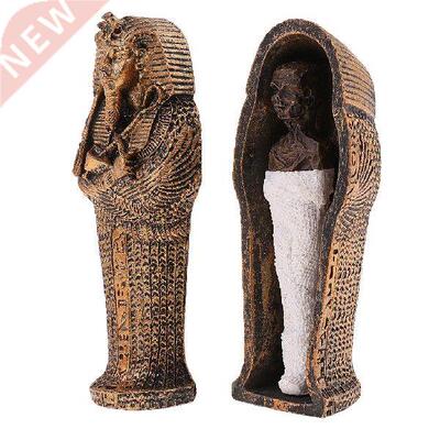 4 Inch Ancient Egyptian Coffin with Mummy Figurine for Home