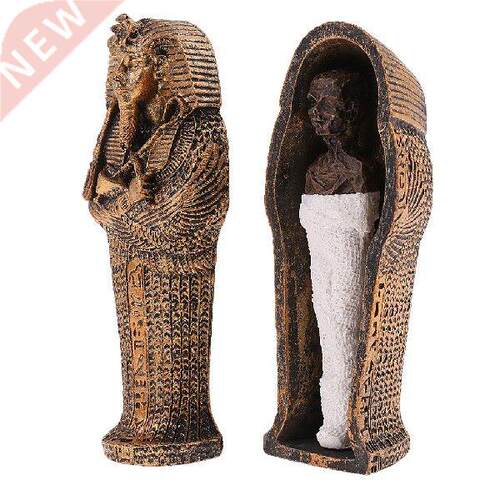 4 Inch Ancient Egyptian Coffin with Mummy Figurine for Home