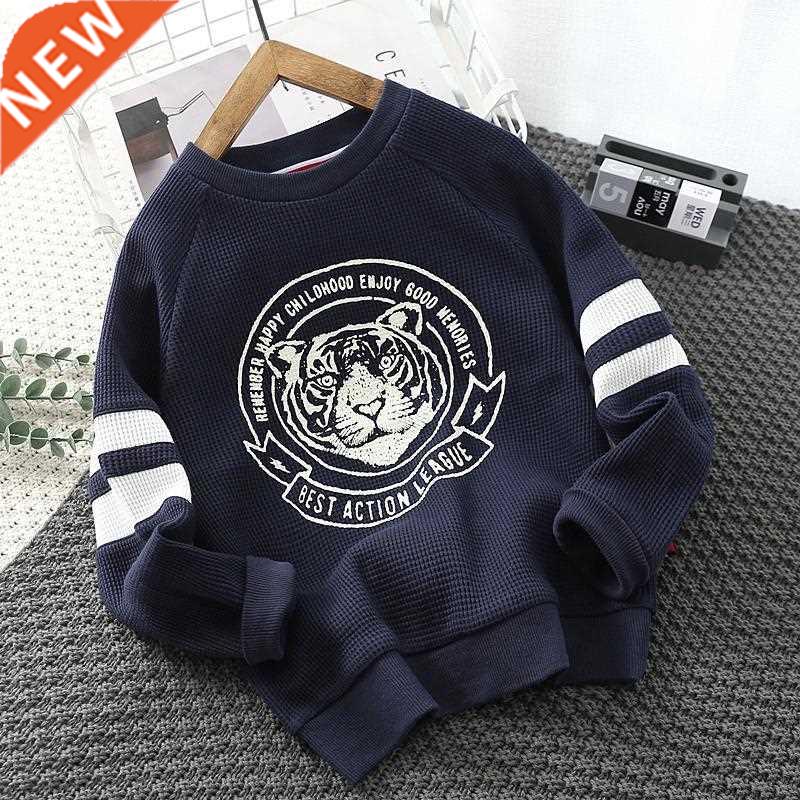 Children Kids Boys Tiger Sweatshirt Casual Soft Cotton Males