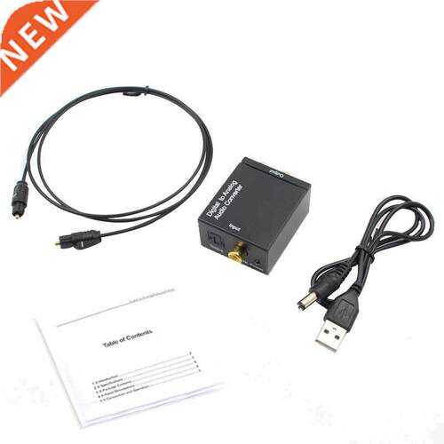 Optical Coaxial Toslink to Analog Converter Adapter RCA L/R