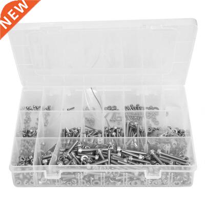 1080 Pcs Hex Socket Screw 04 Stainless Steel Screw Nut Flat