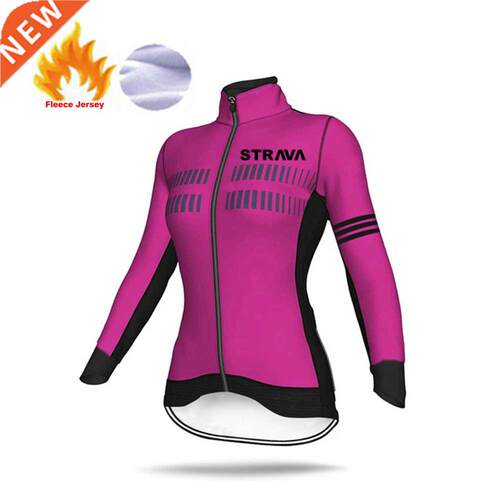 Women Wnter Thermal Fleece Long Sleeve Cyclng Jersey Jacke
