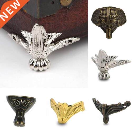 4Pcs/Set Antque Wood Box Feet Leg Corner Protector Trangle