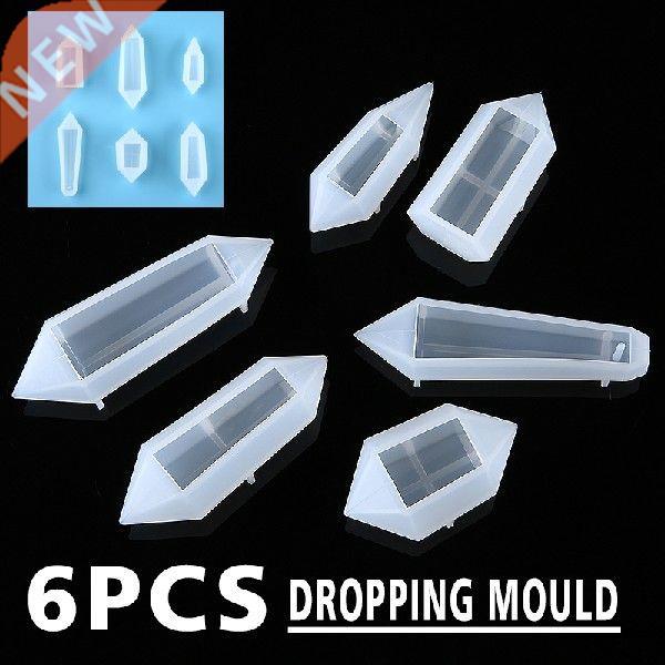 6pcs Crystal Silicone Molds Casting Pendulum Cone Epoxy
