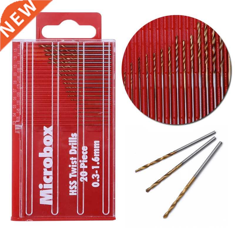 20Pcs Mini Micro HSS Twist Drill Bit Set 0.mm-1.6mm Model C