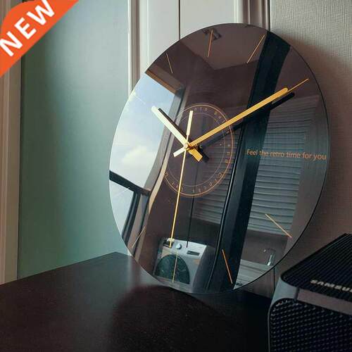 Luxury Silent Wall Clock Living Room Glass Clocks Wall Home