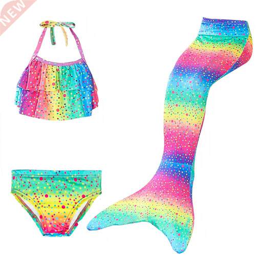 3PCS/Set The Little Mermaid Tail Costume Children Mermaid Ta