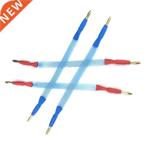 4pcs HiFi Silver Plated Jumper Cable DIY Audio Speaker Wire