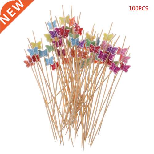 100Pcs 12cm Butterfly Food Picks Dessert Buffet Fruit Salad