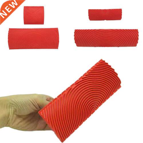 Home wall painting rubber ribbed diatom mud scraper roller p