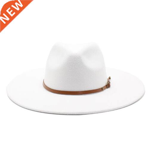 Quality Big edge wool Fedora Hat Women Men Imitation Wool Fe