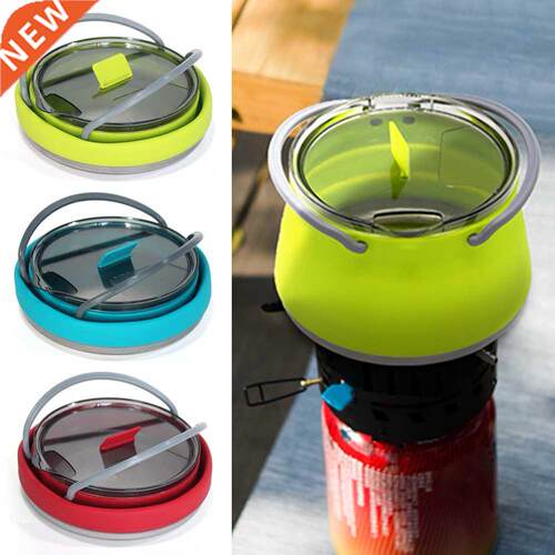 Folding Silicone Mini Boiling Water Pot Portable Field Campi