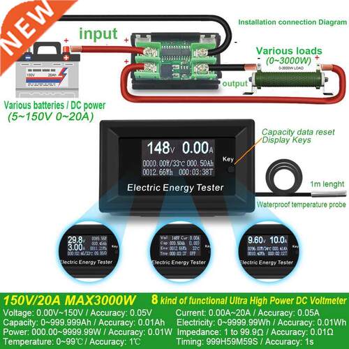 ATORCH DC Current Meters digital voltmeter ammeter voltage a