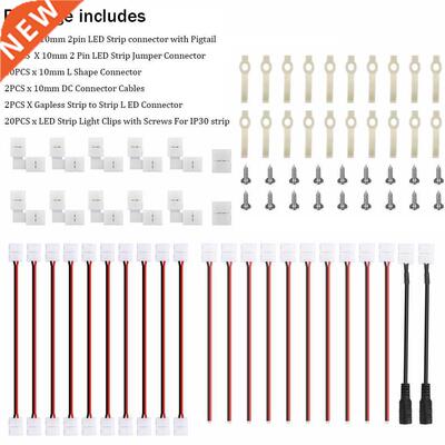 10mm 2Pin Connector Cable Accessories Kit 54PCS For 5050 563