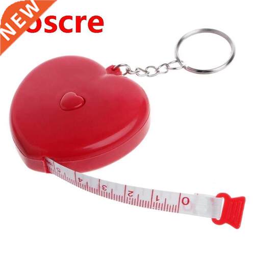 U50A Keychain Portable Retractable Ruler Heart-shaped Tape M