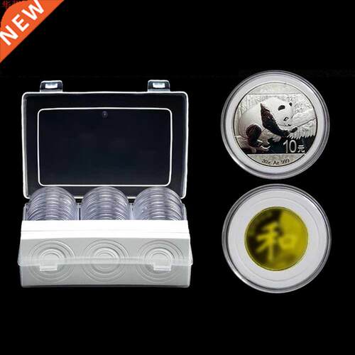 Porte-pièces rond transparent Portable 30 pièc