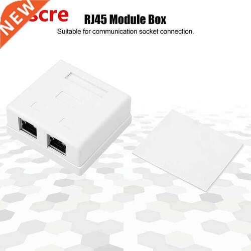 2PCs Network Module Box Cat.5e Sngle-Port Desktop Wrng Ac