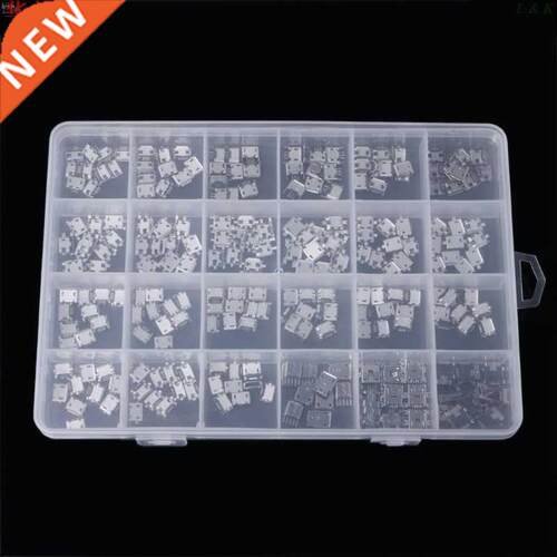 240 Pcs 24 Models Micro USB Connector Socket Jack 适用于 MP
