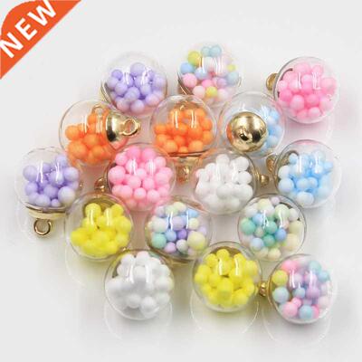 20pcs Charms Bubble Foam Transparent Glass Ball 16mm Pendant