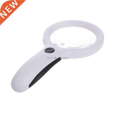 For 10X Magnifier Magnifying Glass Lens Loupe 8 LED Light Wi