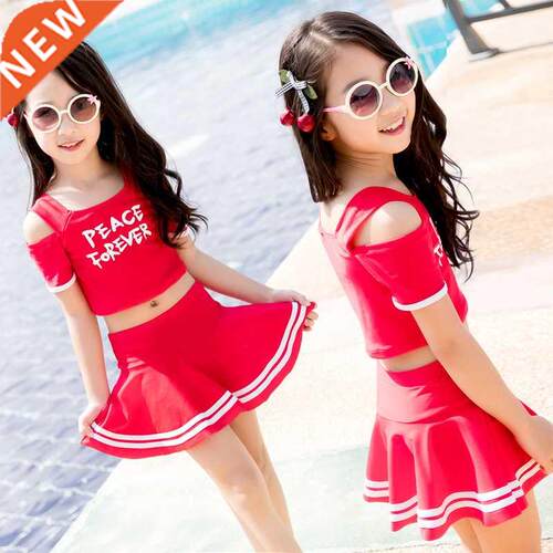 Children Swimwear Girls Print Two Pieces Swim Suits Cute Pri