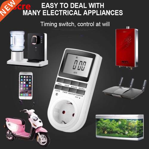 Power Socket Timer Switch Outlet Time Clock EU Digital Sock