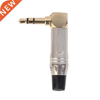 .5mm Stereo Right Angle Male Plug Audio Headphone Soldering