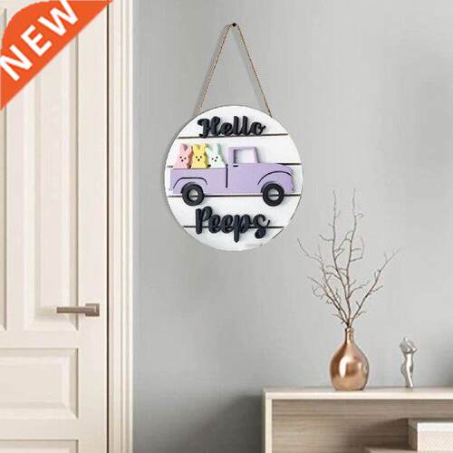 Welcome Sign Easter Decoration Art Crafts Wood