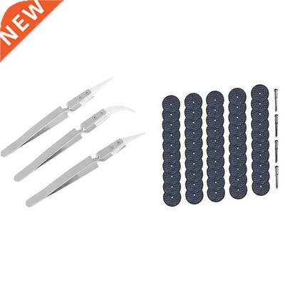 Pcs Antistatic Ceramic Tweezers Inverted Tweezers & 50