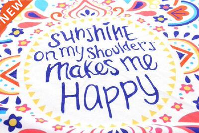 Beach Towel Letter Flower Print Water Absorbent Bathing