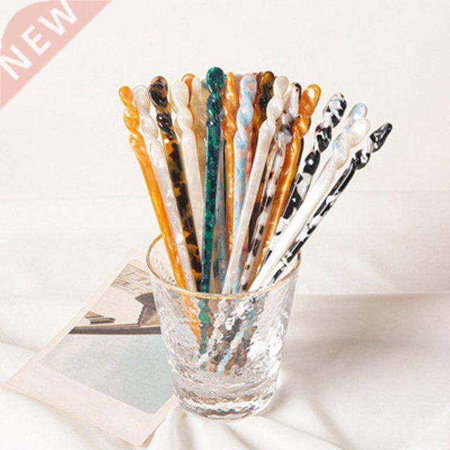 Chinese Style Hair Sticks Vintage Acetate Chopstick Women Ha