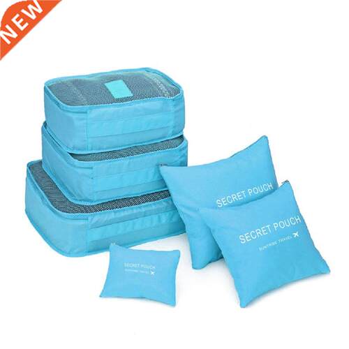 6PCS Travel Storage Bag Set for Clothes Tidy Organizer