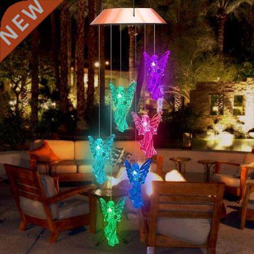 Garden Decoration Outdoor Solar Guardians Angel Wind Chime