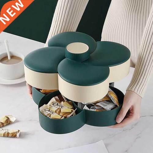 Light Luxury Double Layer Rotating Box Living Room Dried