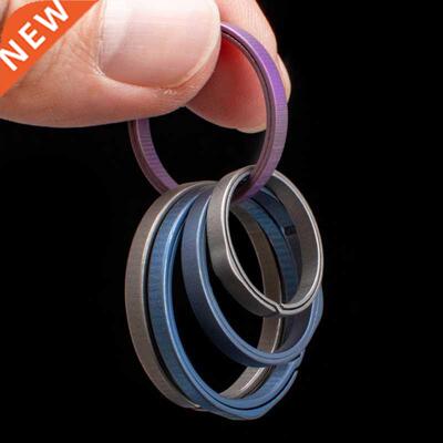 20mm/26mm/mm Gray TC4 Titanium Alloy Key Ring EDC Outdoor