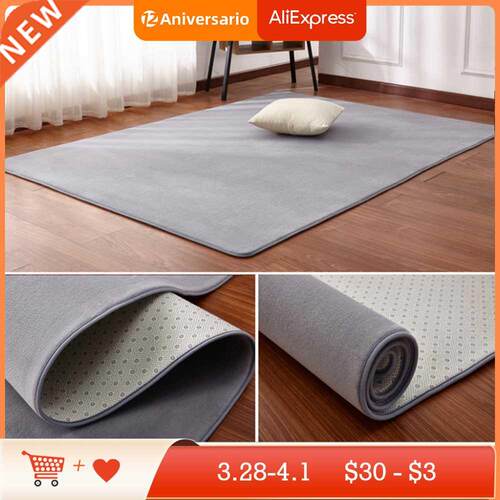 Living Room Carpet Coral fleece Sofa Coffee Table Rugs Kid&a