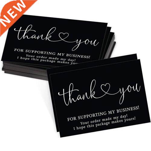 30Pcs/Pack Thank You for Your Order Card Black & Whi