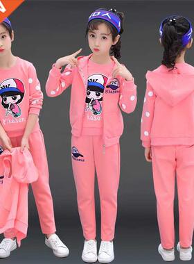 Girls Clothes Set Teen Kids Tracksuit 2020 Autumn Winter Ves