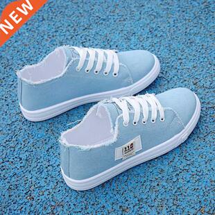 2021 New Women Casual Shoes Lace Up Ca nvas Loafers Summer