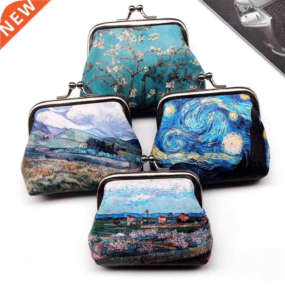 vintage women printing coin purses girl hasp zero wallet lad