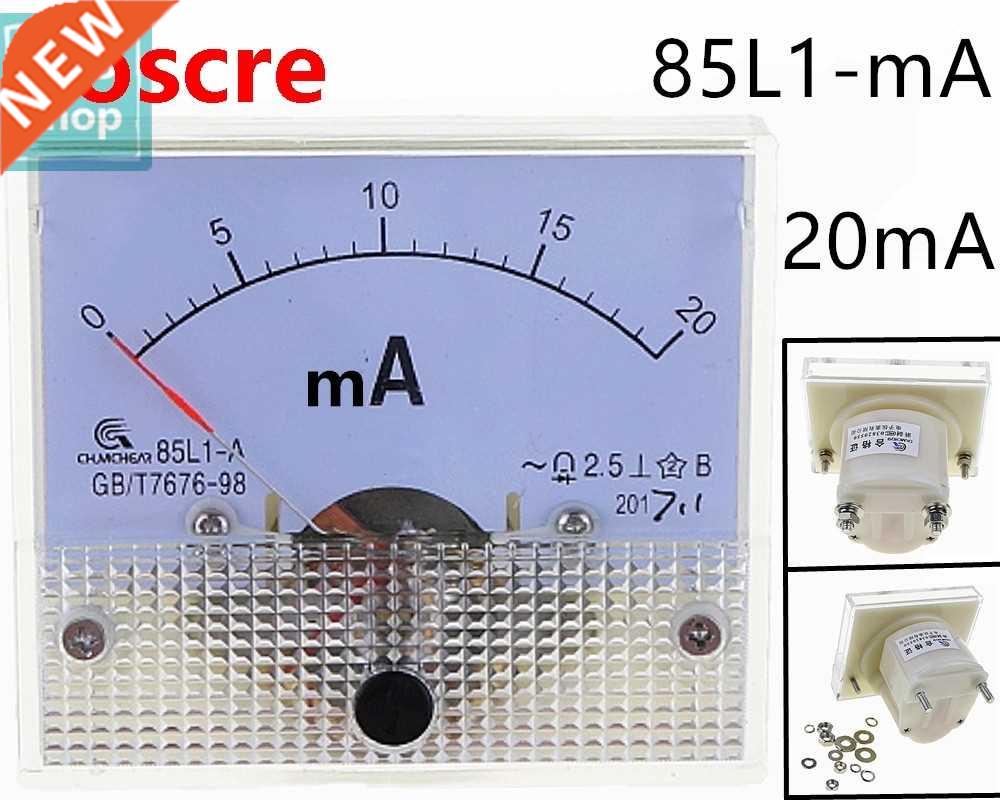 1PCS 85L1-mA 20mA AC White Plastic Shell Analog Panel AMP Me