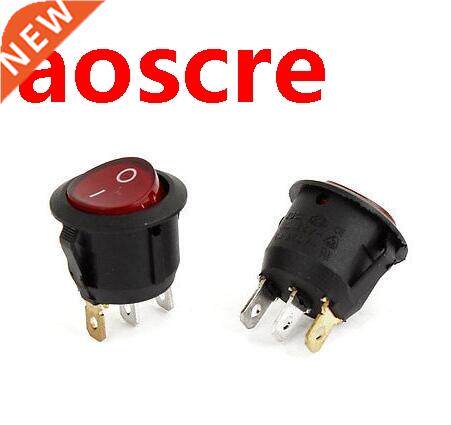 2 PCS AC 5A/250V 10A/125V SPST On/Off Mini Round Rocker Swit