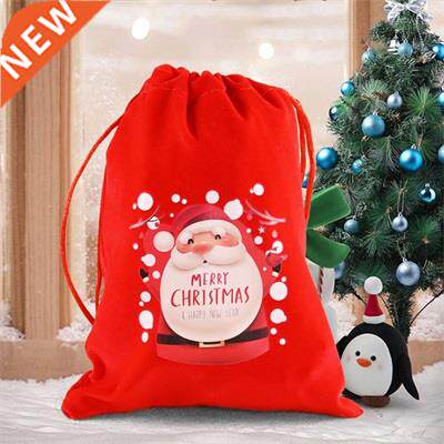 Red Velvet Drwstring Gift Cloth Bg Merry Christms Cookie