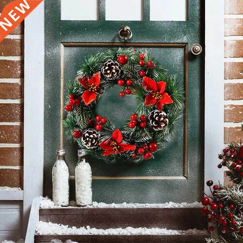Exquisite Christmas Garland Hanging Wreath Door Indoor Outdo