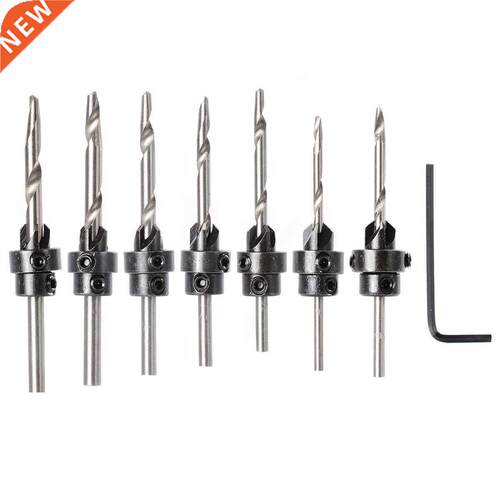 22 pcs Countersunk Drill Bit with Depth stop wood countersun