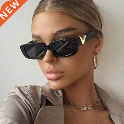 Retro Rectangle Sunglasses Women Brand Designer Vintage Smal